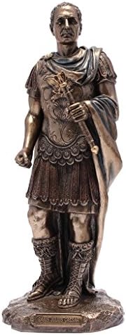 גאוס יוליוס קיסר בפסל אחיד צבאי רומאי גימור ברונזה