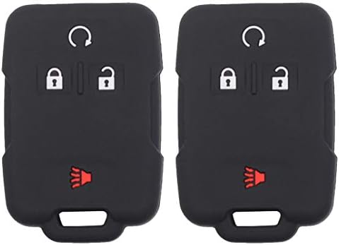 2 יחידות סיליקון 4 כפתורים חכם מפתח פוב כיסוי מקרה מגן ללא מפתח תואם עם שברולט שברולט 2014 2015