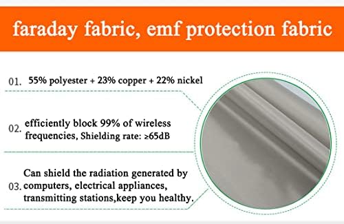 חסום בד Faraday RF RFID EMF הגנה בד חוסם בד הארקה בד אנטי קרינה EMI בידוד wifi וחסימת אות תאים מסמל סלולרי Bluetooth