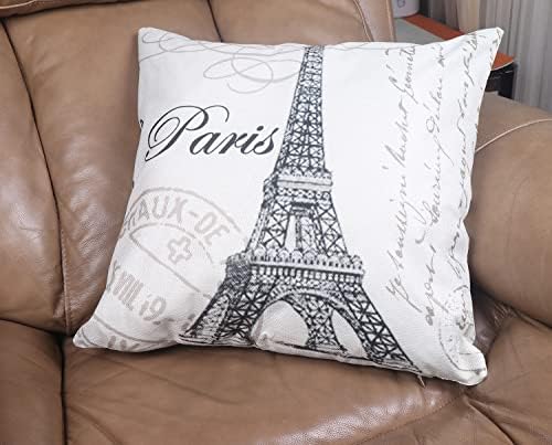 Wintopro Paris Pinen Pinen Fine Fillow Case Case Decorative עמיד איפל מגדל זריקת כריות כרית לספה
