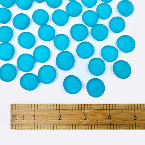 פנטיאן 1lb חלוקי זכוכית שטוחים כחולים -חילול אגרטל זכוכית ים, חלוקי אקווריום, אבנים דקורטיביות