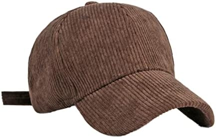 נקבה זכר ניטרלית כובע בייסבול קלאסי כובע קורדרוי צבע אחיד כובע מתכוונן כיסוי ראש כל השנה