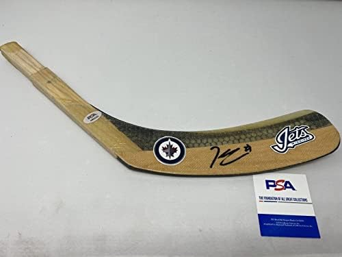 קייל קונור וויניפג ג'טס חתימה הוקי חתום להוקי להב PSA COA - מקלות NHL עם חתימה