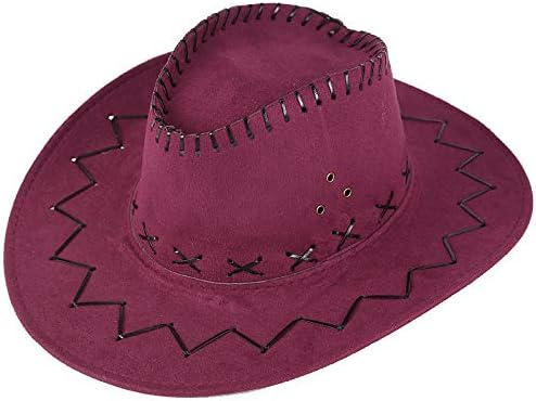 קאובוי כובע גברים פו עור למשוך-על שמשיה מזדמן כובעי גברים קיץ רחב שולי שמש כובע מערבי סגנון חגורת לקצץ