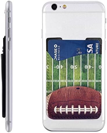 מגרש כדורגל אמריקאי וכדור כרטיסי טלפון מחזיק עור תעודת זהות עור PU נתיב קייס 3M שרוולי דבק לכל הסמארטפונים