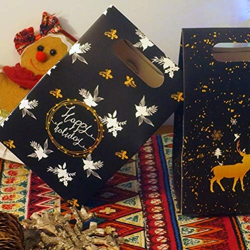 KESYOOO 12 יחידות לילה צבי צבי שקית נייר קופסאות כריסטמס קופסאות מתנה חגיגית מחזיקת קופסאות אריזה שוקולד
