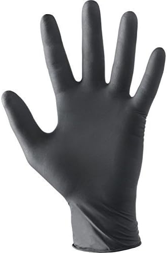 כפפות ניטריל שחורות גדולות במיוחד-כפפות בטוחות למזון ללא אבקה: מושלמות לשימוש במטבח, ניקיון