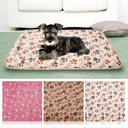 BYISHOP מחצית מחמד מחמד חם כלב כלב כלב כפה עצם מודפסים כרית שמיכה רכה רכה כרית מיטה - עצם חומה