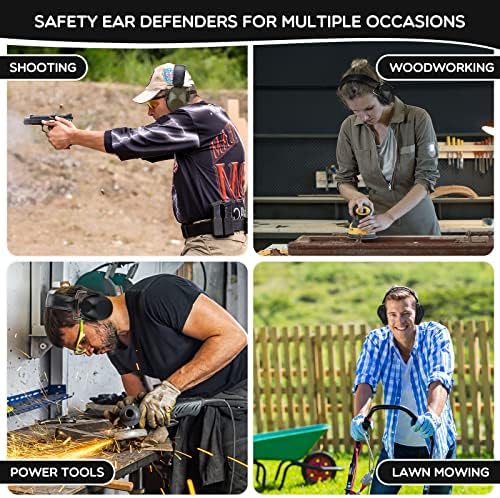 4 חתיכות יריות הגנה על אוזניים אוזניים עם NRR 21dB רעש מבטל בטיחות אוזניים מגנים הגנה על טווח יריות אוזניות