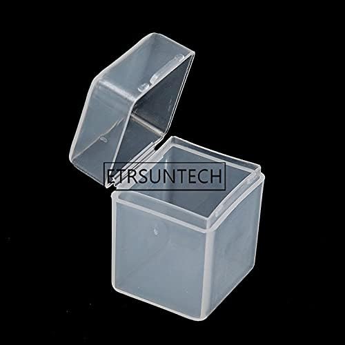 ANNCUS 1000 יחידים מיני מיכל פלסטיק מרובע אחסון ערכה קטנה ערכה תכשיטים מארגן סוכריות מטבע תכשיטים נייד