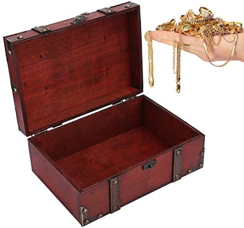 Malaxa Lianxiao - חזה תכשיטים אוצר דקורטיבי, קופסת חזה אוצר חזה תכשיטים עם חזה אוצר מנעול, לספרים