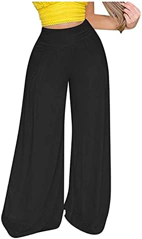 מכנסי קז ' ואל מיאשוי לנשים הדפסת כיסי נשים מכנסיים גבוהים מכנסי בוהו קלים מכנסי חוף ארוכים מכנסי זיעה מותניים