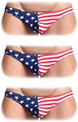 Evankin's Men's USA אמריקאי דגל חוטיני G-String תחתונים סקסיים