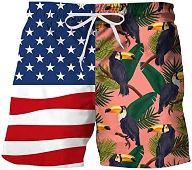 קיץ גברים של מכנסיים קצרים גברים של אביב קיץ מקרית מכנסיים מכנסיים דגל מודפס טלאי ספורט חוף מכנסיים לשחות חולצות