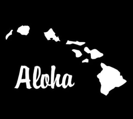 האי הוואי הוואי הוואי - מדבקה מדבקה, מדבקות ויניל חתוכות למות לחלונות, מכוניות, משאיות, ארגזי כלים, מחשבים ניידים,