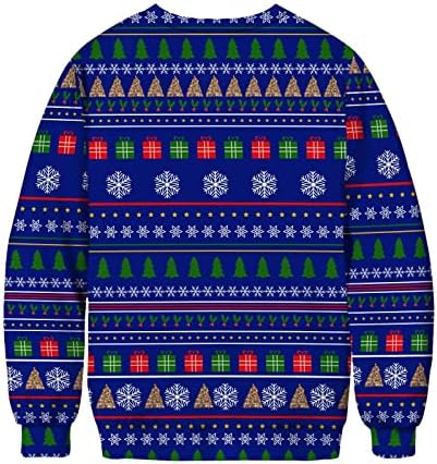 גברים סתיו חורף חג המולד מצחיק דילדוס מכוער סודי מזדמן סוודר סוודר ללא מכסה המנוע