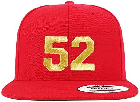חנות הלבשה אופנתית מספר 52 חוט זהב שטוח שטר סנאפבק כובע בייסבול