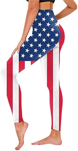 מיאשוי קומפי בגדי עצמאות יום לנשים של אמריקאי 4 של יולי הדפסת חותלות גובה מותניים יולדות אימון