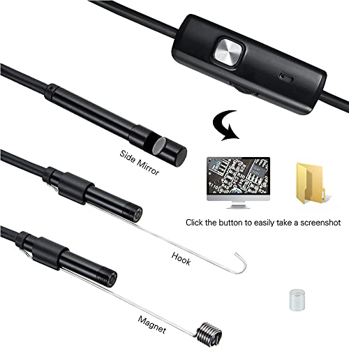 אנדוסקופ USB Necerain, מצלמת בדיקת נחש, IP67 אטום מים USB C Borescope, 8.0 ממ אנדוסקופ אנדוסקופ USB