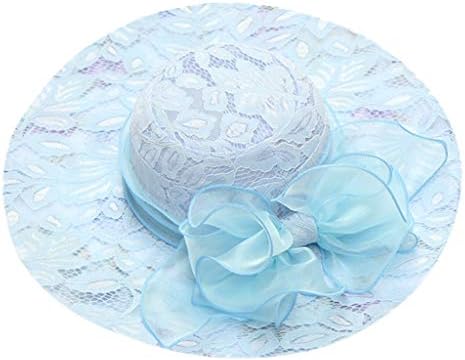 נשים פרחי תחרה כובע באולר כובעי כובעי תה כלות מסיבת חתונה כובע חבישה עיניים תופסות חוף אלגנטיות