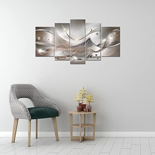 Yaynice מודרני מודרני אמנות קיר 5 קטע תמונה גדולה בד הדפס קיר ציור קיר יצירות אמנות עיצוב קיר לחדר שינה לסלון