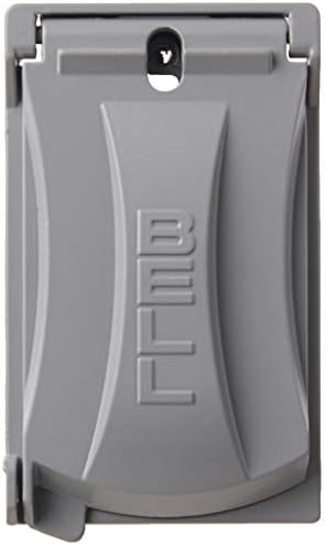 Hubbell Bell MX1050S-GANG-GANG אטום מזג אוויר כבד כבד כיסוי אוניברסלי כיסוי אפור גימור & Hubbell-Bell