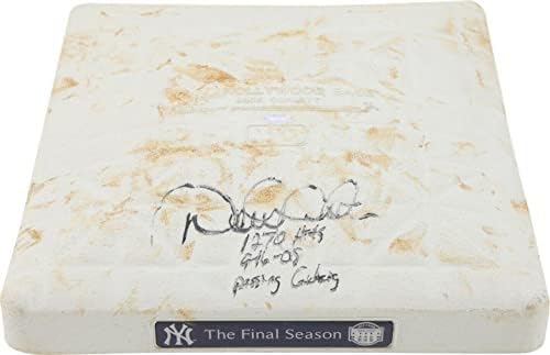 דרק ג'טר 1270 צפיות 9-16-08 עובר לו גהריג משחק חתום בשימוש בסיסי שטיינר-משחק חתימה MLB משומש בסיסים