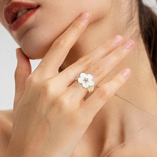 תכשיטי טבעת מעלה ומטה חדשים פשוט מוגזמים צבעוניים טבעת פרחים גיל חמוד מפחית אביזרים טבעת מתוקה טבעות