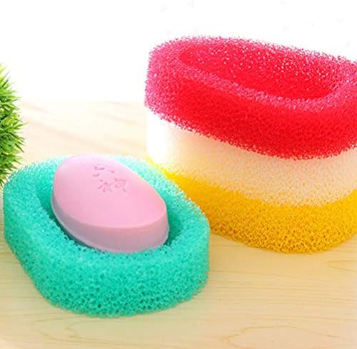 N/A 3 יחידות ספוגי קצף צבעוני שומר סבון קופסת מארז מחזיק מגש למקלחת למטבח קופסת סבון למטבח