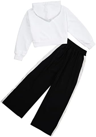 Nikiikoo ילדים בנות 2 חתיכות תלבושות סווטשירט עם מכנסי טרניוט עם מכנסי טרניקה סטים בגדים מזדמנים
