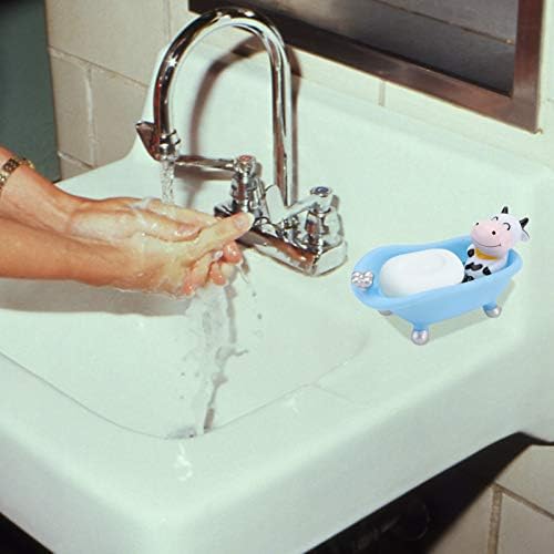 סבון צלחת חמוד קריקטורה בעלי החיים סבון תיבה, נסיעות סבון מיכל פלסטיק סבון מקרה מחזיק אמבטיה כיור
