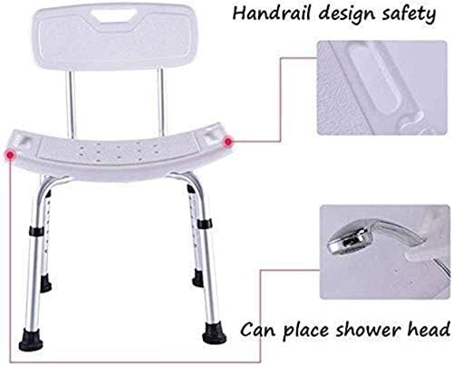 שרפרפי אמבטיה של פהון, מושב אמבט אמבטיה של שרפרף מקלחת עם משענת גב אנטי-החלקה להתאמה לגובה אלומיניום