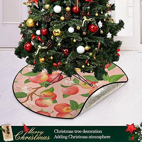 פרח פרחוני מחצלת עץ חג המולד אטום למים שטיח מחצלת מגש מתחת לאביזר עץ חג המולד לקישוט חג המולד אספקת בית