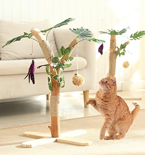 גבוה חתול הודעה גירוד הודעות עבור מקורה חתולי מבוגרים 24 חמוד חתול עץ עם גרוד דקל עץ חתול גרדן עץ קטן