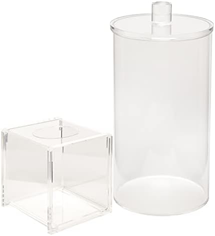 קופסת רקמות מכסה מחזיק קופסת רקמות עיצוב אמבטיה אביזרי אמבטיה מארגנים אחסון מארגנים קובייה אקריליק 5 x 5