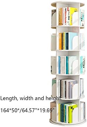 TYOO מסובב מדף ספרים רצפה עד תקרה מדף ספרים מדף פשוט למתלה לספרי תמונות מתאים למרפסת לחדר שינה חדר לימוד קל
