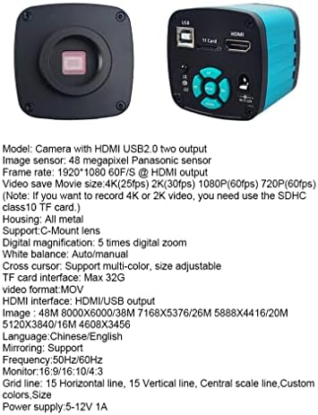 48MP 4K 1080P HDMI USB HD וידאו תעשייתי מצלמת מיקרוסקופ דיגיטלי C מצלמת C הר העדשה