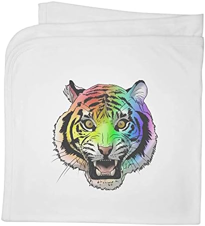 Azeeda 'Tiger Tiger' Rainbow 'שמיכה/צעיף כותנה