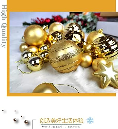 כדור חג המולד של לולר 3-6 סמ קופסת נייר 42 יחידות כדור בצורת כדור בצורת כדור צבוע תליון 3-6CM42PC