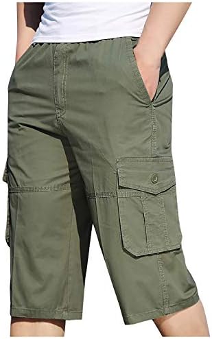 מכנסיים קצרים של צבא ymosrh לגברים רוכסן אופנה בחוץ מכנסי כיס מכנסיים ספורט מכנסיים מזדמנים מכנסיים