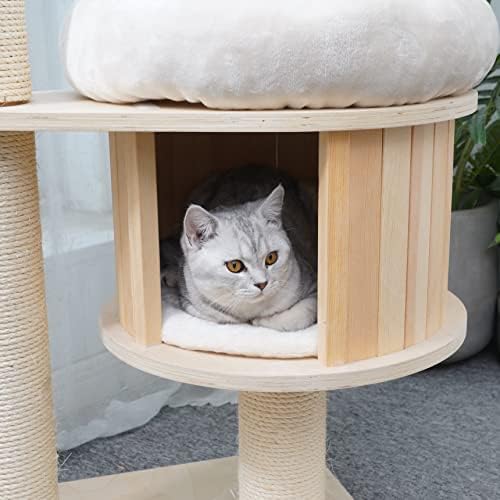 זריז 69 מודרני דיקט חתול עץ דירה מגדל גדול גודל