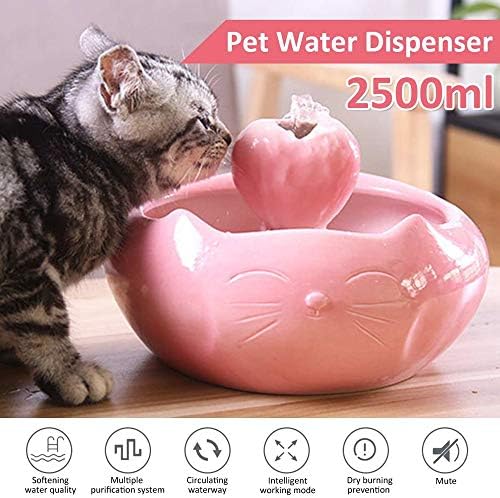 קרמיקה חתולים שתיית מזין אוטומטי במחזור מים מזין לחיות מחמד מתקן מים 3 ד מזרקת מים אגן