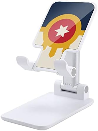 דגל טולסה דגל שולחן עבודה מתקפל מחזיק טלפון סלולרי נייד מתכוונן לאביזרי שולחן נסיעות