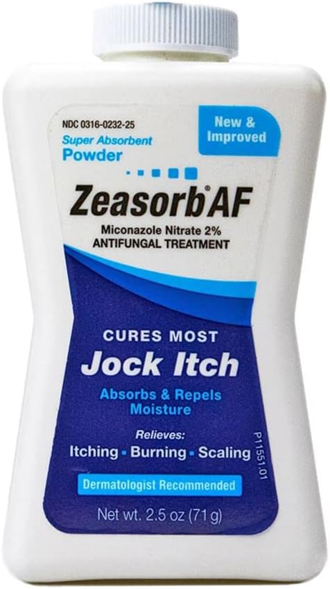 Zesorb סופר סופג אבקת טיפול נגד פטריות לגירוד ג'וק 2.5 גרם על ידי Zeasorb-AF
