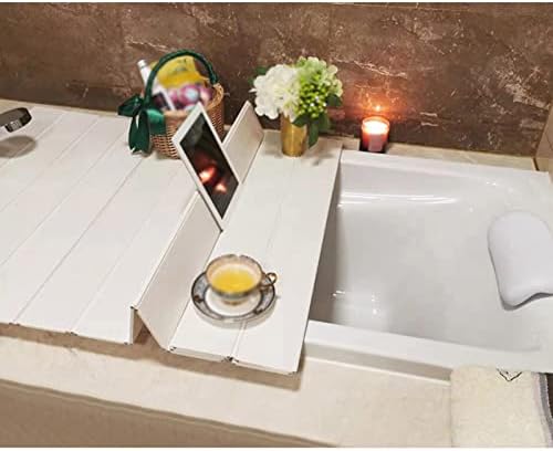 כיסוי אמבטיה מתקפל PFCDZDU, לוחות רחצה של אחסון PVC, מכסה אמבטיה מתקפל עמיד בפני חום למלון לרוב האמבטיות,