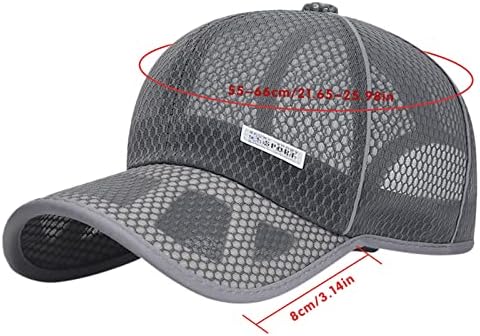 יוניסקס מתכווננת כובעי בייסבול רשת קלאסיים בצבע אחיד נושם פעיל פעילויות חיצוניות