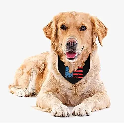 הדגל האמריקני כלב חמוצים בנדנה בנדנה משולש חמוד צעיף קרכיף עם אבזם מתכוונן