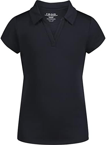 חולצת פולו שרוול קצר תלבושת בית הספר של בנות איזוד, סגירת כפתורים, חומר פתילת לחות / ביצועים, עמיד