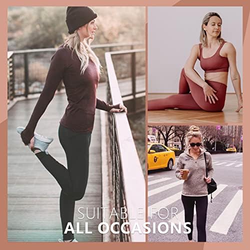 Blisset 3 חבילות חותלות גבוהות במותניים עבור מכנסי בקרת בטן ספורטיביים-רכים לנשים להפעלת אימון יוגה reg & plus