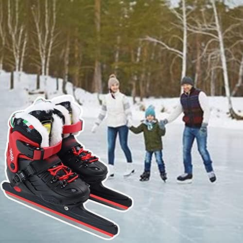 רזה ילדי קצר מסלול מהירות קרח סקייט - מקצועי החלקה נעליים חם קטיפה רירית קרח הוקי גלגיליות למתחילים